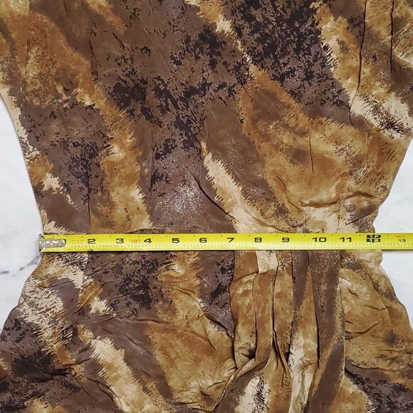 Witchery Silk Brown Print Dress - Picture 6 of 7